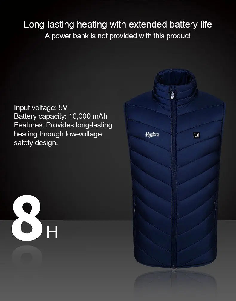 Heated Vest USB-C Electric Heated Vest Heating Jacket Winter Vests for Outdoor Motorcycle Camping Fishing Skiing Oversized 8XL