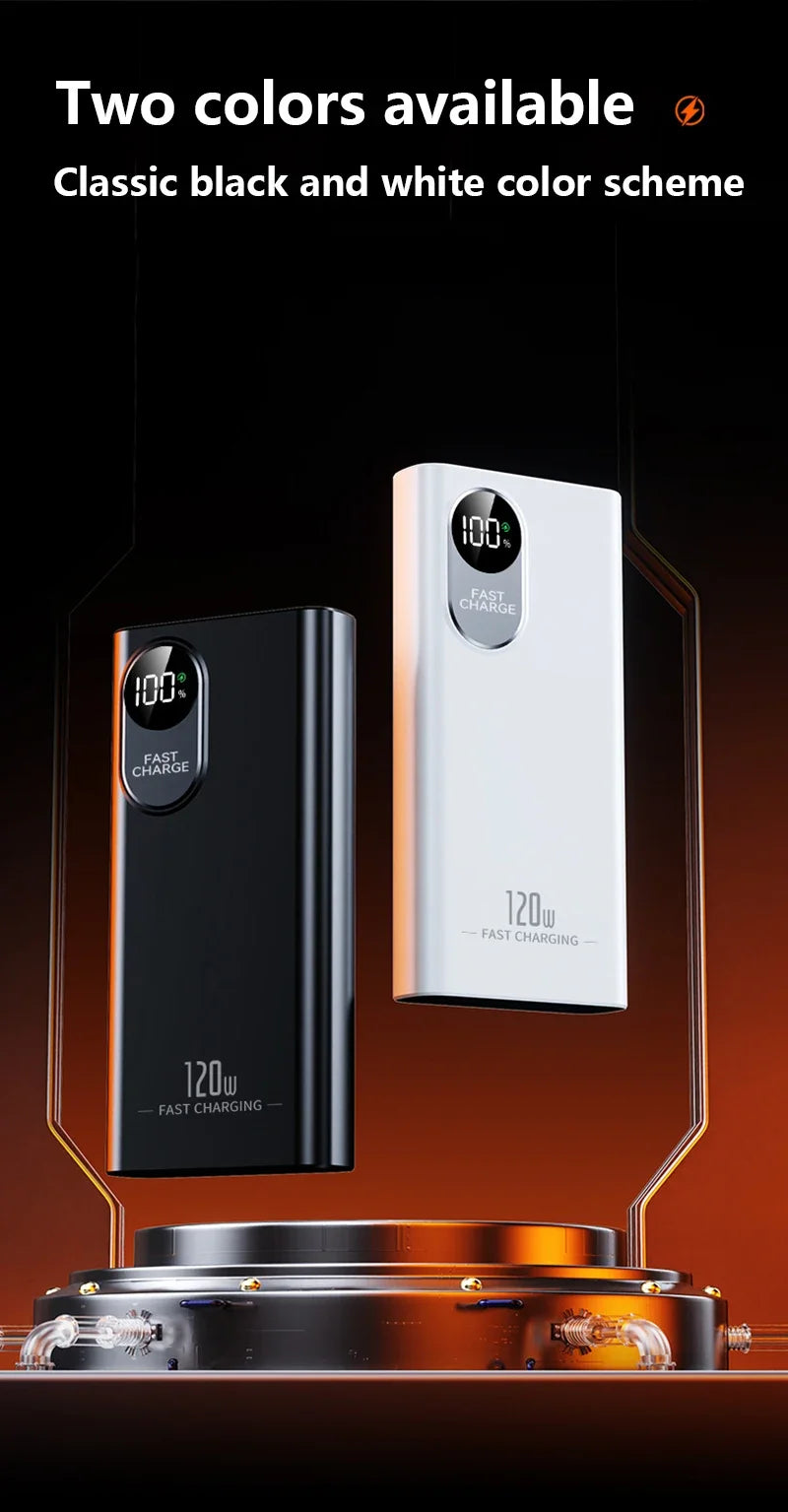 2026NEW Power Bank 500000mAh Large Capacity 120W Super Fast Charging With Portable Digital Display Supply For Various Phones