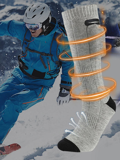 Heated Socks Washable Winter Thermal Socks Outdoor Skiing Foot Warmer Heating Socks for Men and Women