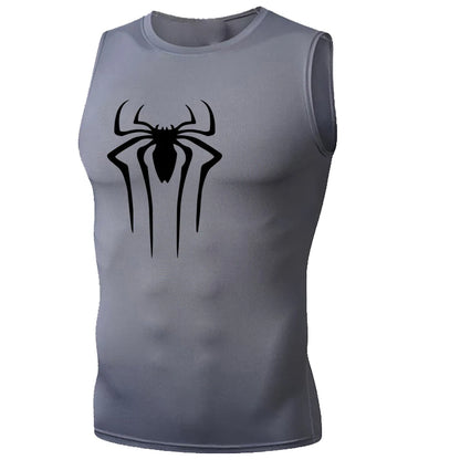 Compression Tank Top Men Gym Shirt Sleeveless Quick Dry Solid Sportswear Male Fitness Bodybuilding Vest Workout Muscle Top