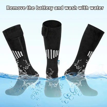 Winter Heated Socks with Battery Box Thermal Socks Women Men Heating Foot Warmer Electric Fever Socks Hiking Ski Warm Outdoor