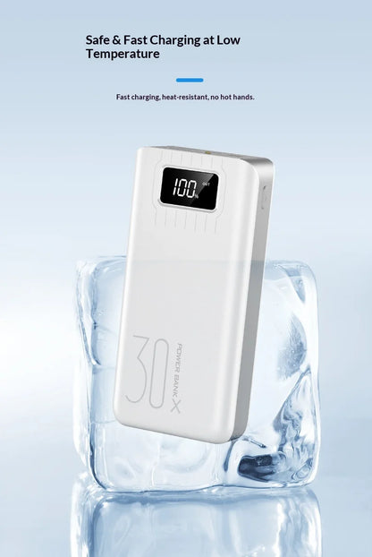 Power bank with a large capacity of 30000 mAh fast charging for mobile phones mobile power bank charging digital display