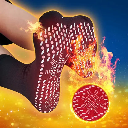 1/5Pairs Heated Socks, Self Heating Socks for Men Women,Massage Anti-Freezing for Fishing Camping Hiking Skiing and Foot Warmer