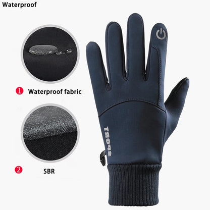 Touch Screen Waterproof Thermal Sport  Gloves Women Men Cycling Gloves ，Perfect for Running, Driving, Hiking, Walking, Working