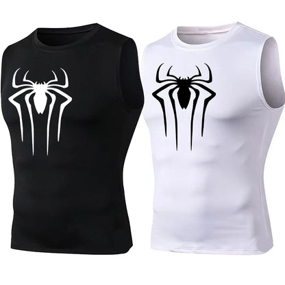 Compression Tank Top Men Gym Shirt Sleeveless Quick Dry Solid Sportswear Male Fitness Bodybuilding Vest Workout Muscle Top