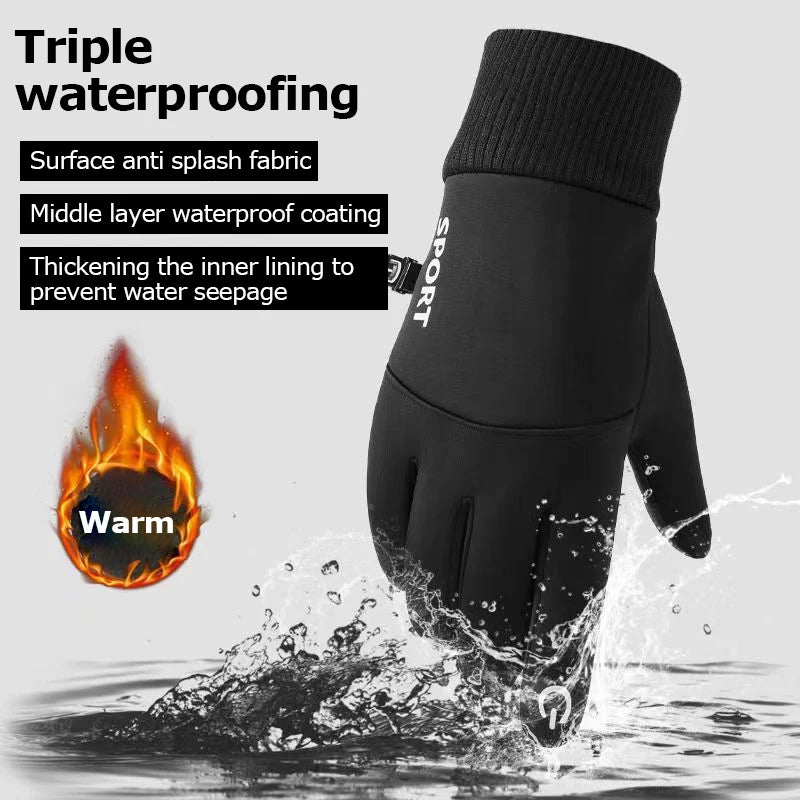 Touch Screen Winter Gloves Men Women Warm Water Resistant Windproof Thermal for Driving Running Ski Riding
