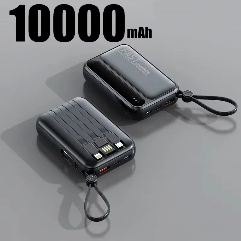 Large Capacity 500000mAh Power Bank 120W 4-in-1 Cables Intelligent Digital Display Portable  Powerbank for iPhone