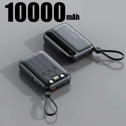 Large Capacity 500000mAh Power Bank 120W 4-in-1 Cables Intelligent Digital Display Portable  Powerbank for iPhone