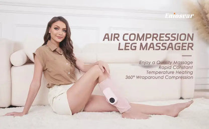 Leg Massager with Heat and Compression, Legs Massage for Circulation and Pain Relief , Heating Calf Leg Air Compression Massager