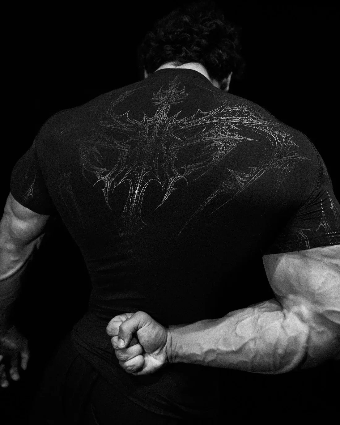 Compression T-shirt Gothic Metal Print  Men Women Punk Streetwear Short Sleeve Fitness Top Slim Fit Y2k Aesthetic Unisex Gym Tee