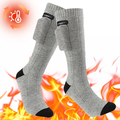 Heated Socks Washable Winter Thermal Socks Outdoor Skiing Foot Warmer Heating Socks for Men and Women