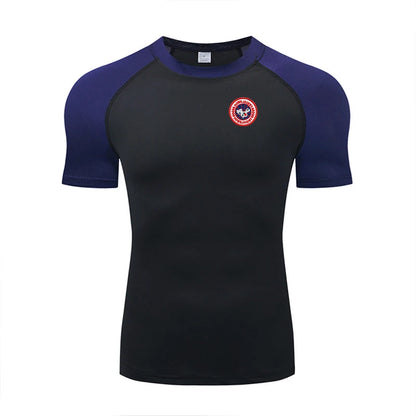 2026 Compression T Shirt Men Summer Sportswear Running T-shirt Elastic Quick Dry Sport Tops Tee Athletic Gym Workout Shirts Men