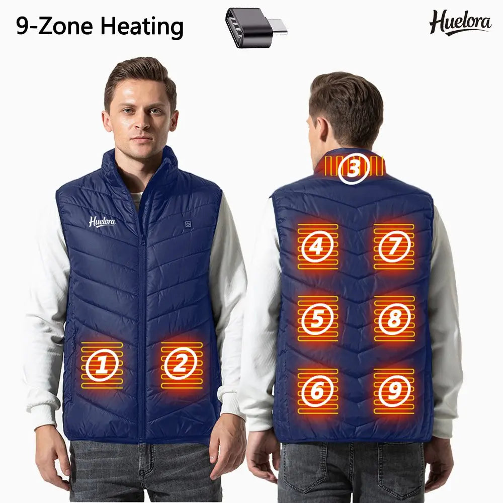 Heated Vest USB-C Electric Heated Vest Heating Jacket Winter Vests for Outdoor Motorcycle Camping Fishing Skiing Oversized 8XL