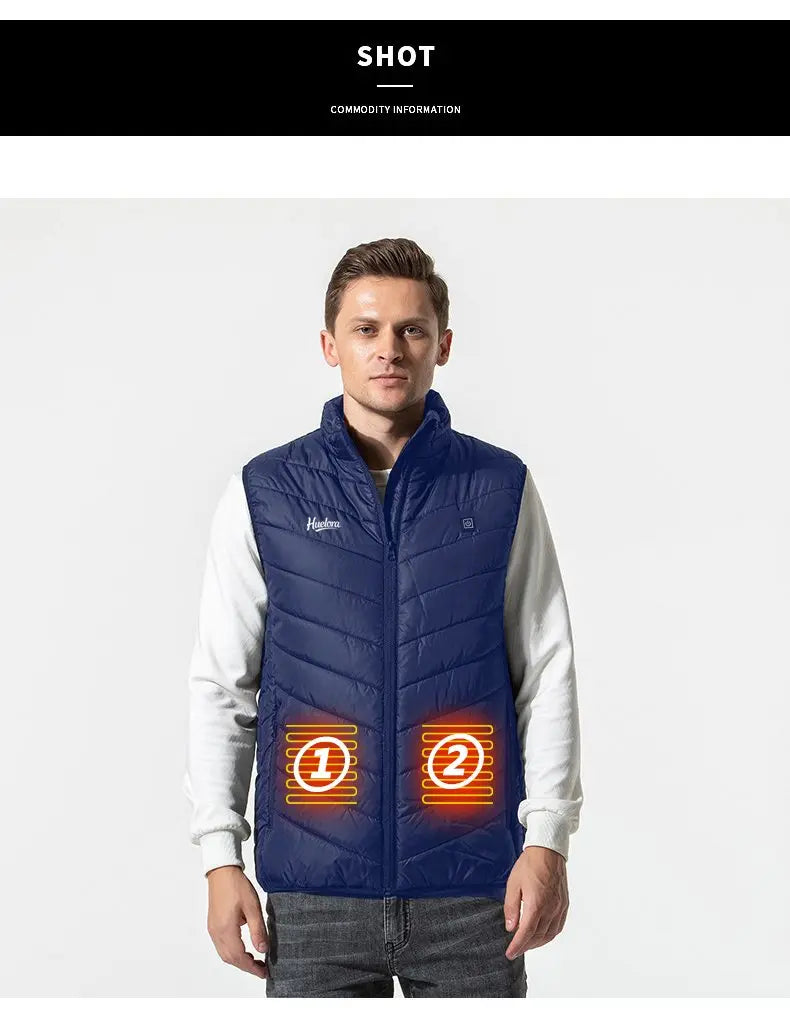 Heated Vest USB-C Electric Heated Vest Heating Jacket Winter Vests for Outdoor Motorcycle Camping Fishing Skiing Oversized 8XL